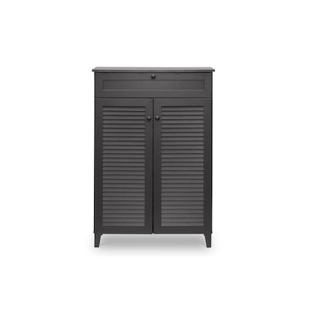 Baxton Studio Harding Espresso Shoe-Storage Cabinet 105-5306